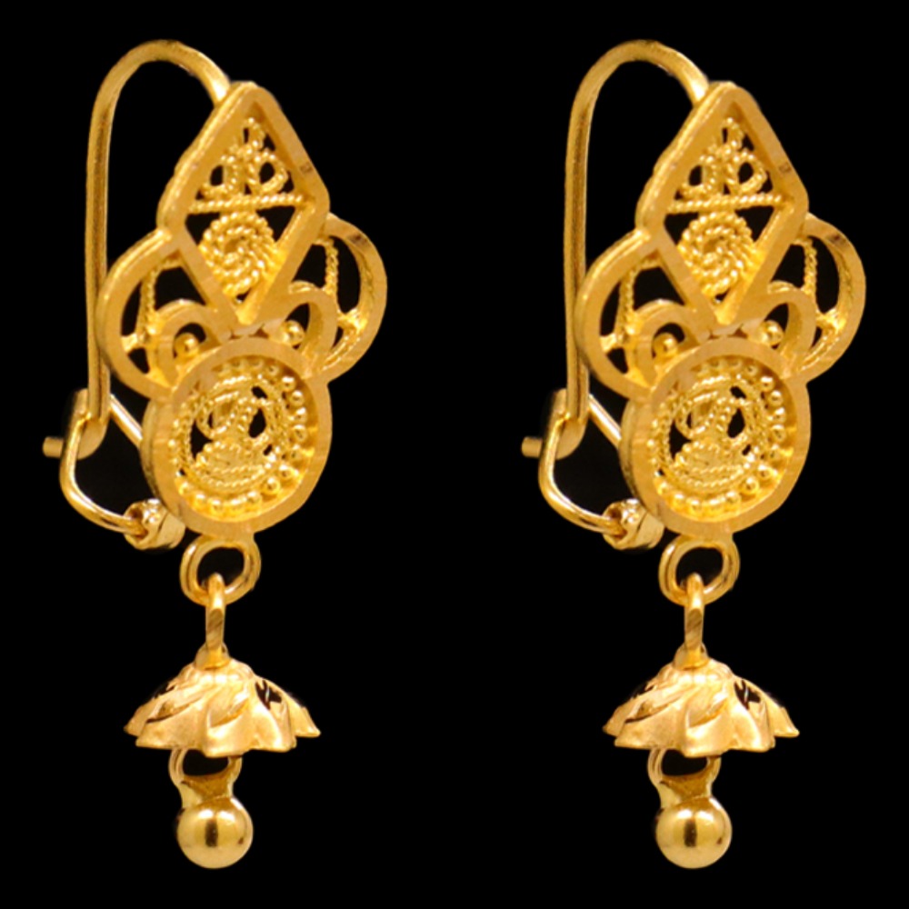 21K Gold Hoop Earrings - SW21777